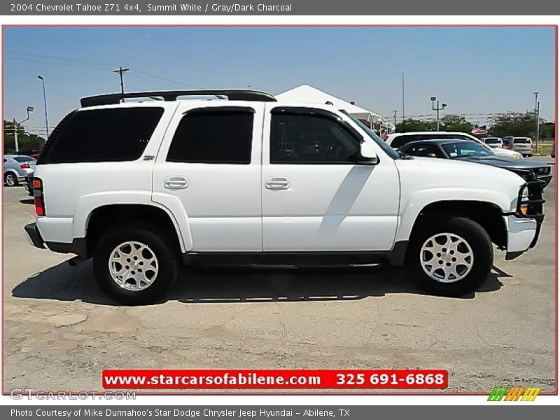 Summit White / Gray/Dark Charcoal 2004 Chevrolet Tahoe Z71 4x4