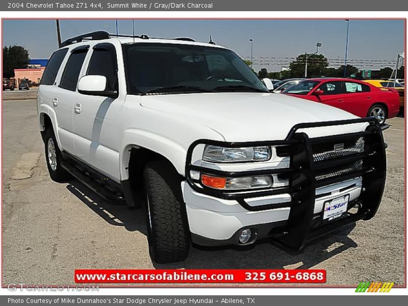Summit White / Gray/Dark Charcoal 2004 Chevrolet Tahoe Z71 4x4