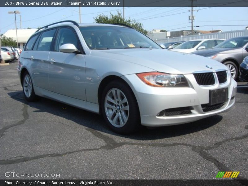 Titanium Silver Metallic / Grey 2007 BMW 3 Series 328i Wagon
