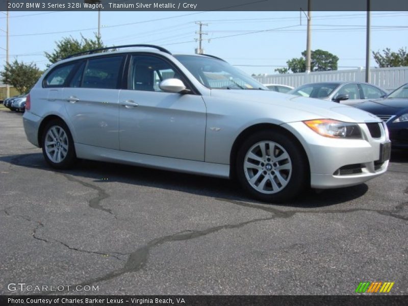 Titanium Silver Metallic / Grey 2007 BMW 3 Series 328i Wagon