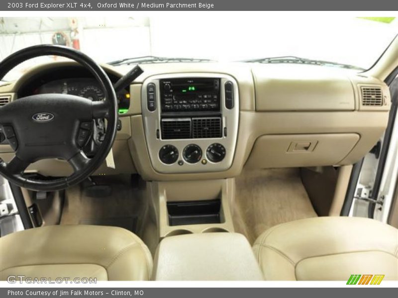 Oxford White / Medium Parchment Beige 2003 Ford Explorer XLT 4x4