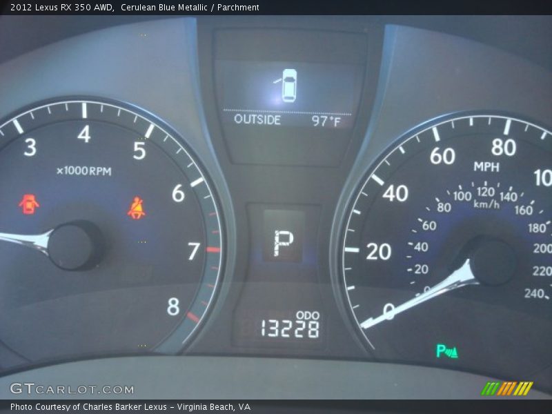 Cerulean Blue Metallic / Parchment 2012 Lexus RX 350 AWD