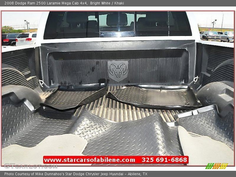Bright White / Khaki 2008 Dodge Ram 2500 Laramie Mega Cab 4x4