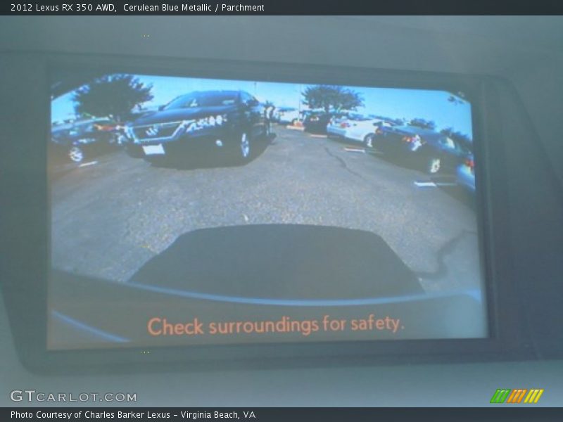 Cerulean Blue Metallic / Parchment 2012 Lexus RX 350 AWD