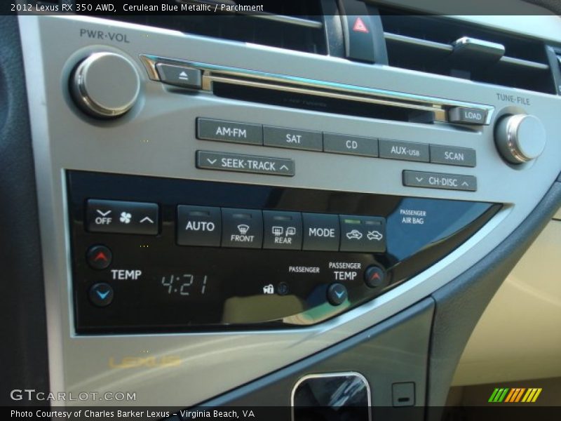 Cerulean Blue Metallic / Parchment 2012 Lexus RX 350 AWD