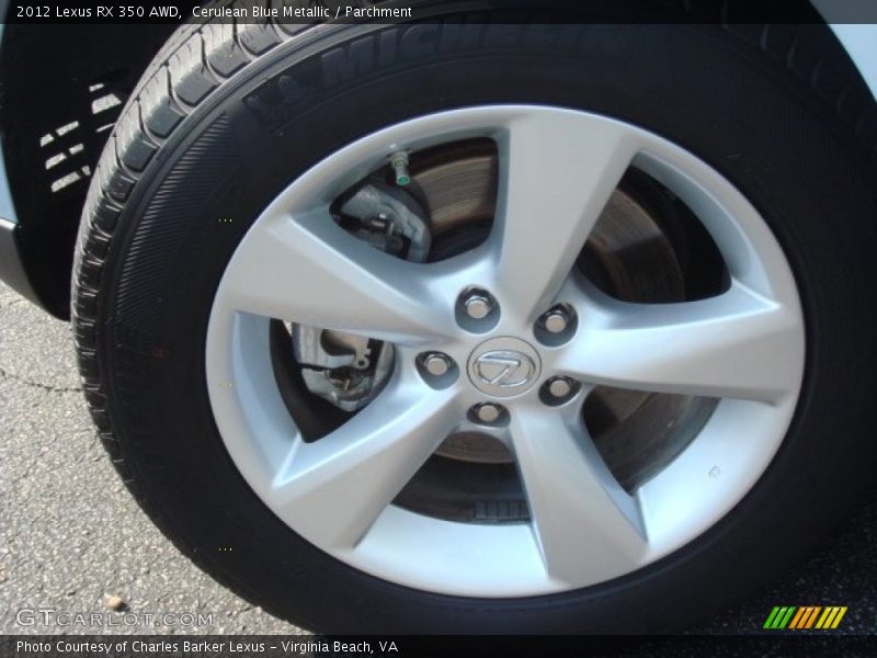 Cerulean Blue Metallic / Parchment 2012 Lexus RX 350 AWD
