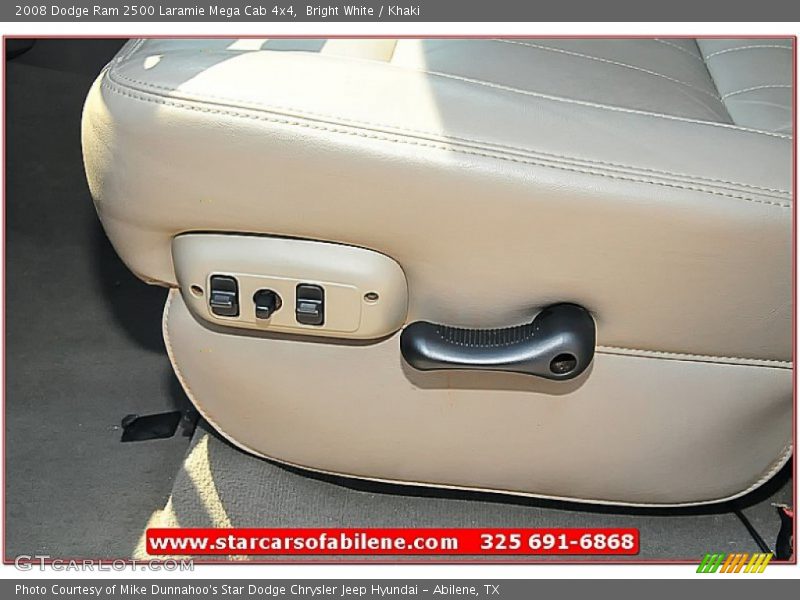 Bright White / Khaki 2008 Dodge Ram 2500 Laramie Mega Cab 4x4