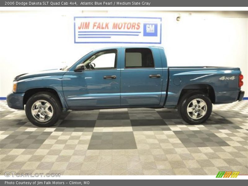 Atlantic Blue Pearl / Medium Slate Gray 2006 Dodge Dakota SLT Quad Cab 4x4