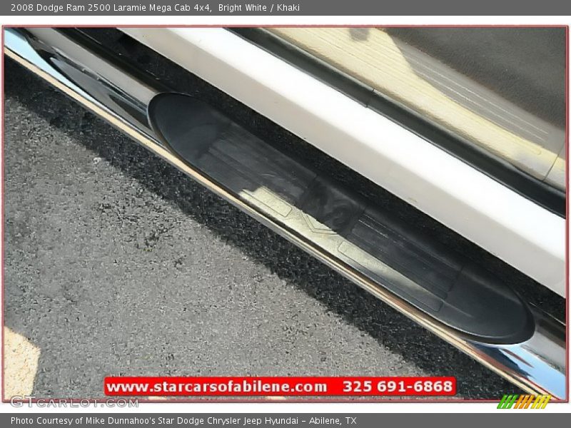 Bright White / Khaki 2008 Dodge Ram 2500 Laramie Mega Cab 4x4