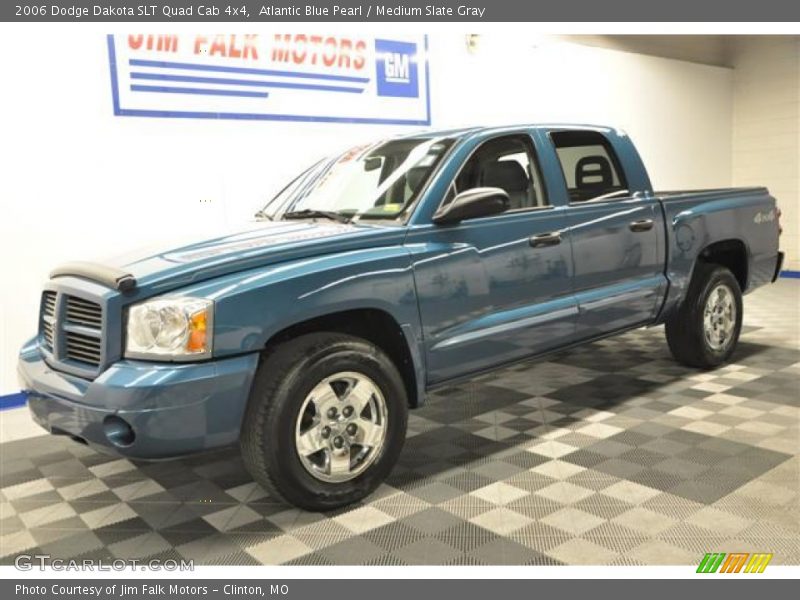 Atlantic Blue Pearl / Medium Slate Gray 2006 Dodge Dakota SLT Quad Cab 4x4