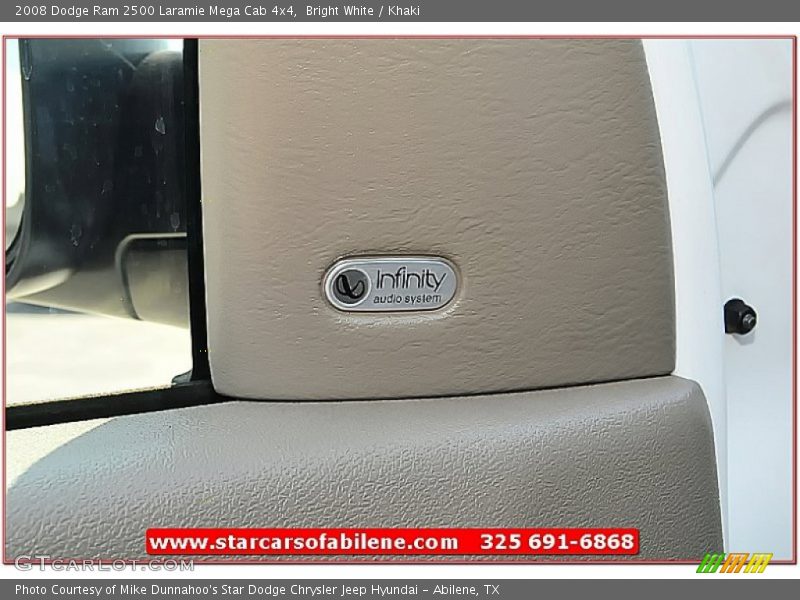 Bright White / Khaki 2008 Dodge Ram 2500 Laramie Mega Cab 4x4