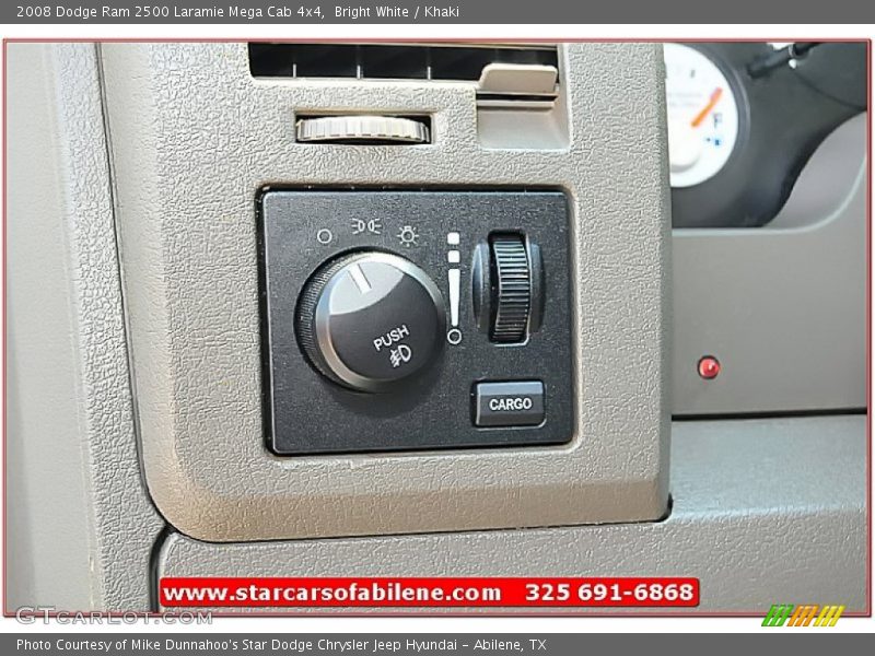 Bright White / Khaki 2008 Dodge Ram 2500 Laramie Mega Cab 4x4