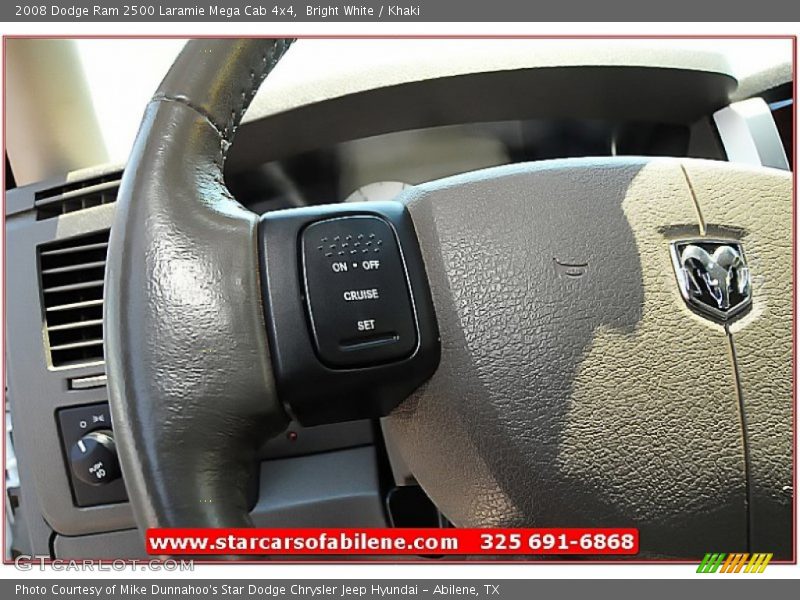 Bright White / Khaki 2008 Dodge Ram 2500 Laramie Mega Cab 4x4