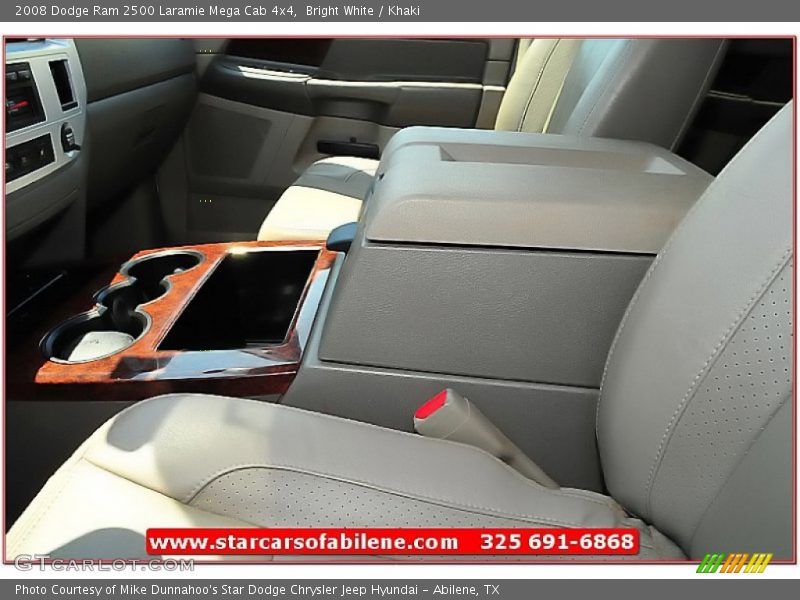 Bright White / Khaki 2008 Dodge Ram 2500 Laramie Mega Cab 4x4