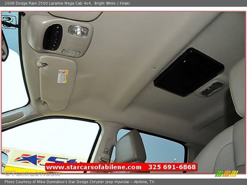 Bright White / Khaki 2008 Dodge Ram 2500 Laramie Mega Cab 4x4