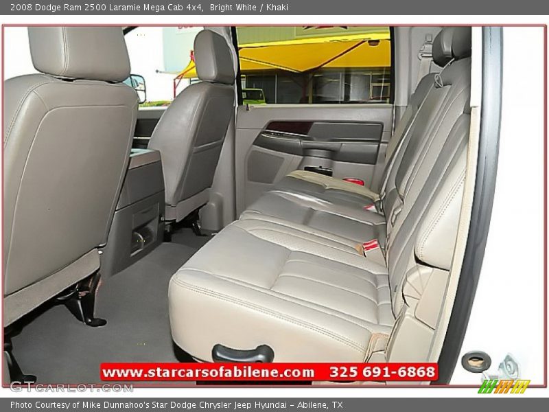 Bright White / Khaki 2008 Dodge Ram 2500 Laramie Mega Cab 4x4