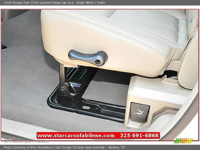 Bright White / Khaki 2008 Dodge Ram 2500 Laramie Mega Cab 4x4