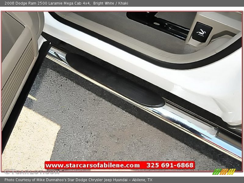 Bright White / Khaki 2008 Dodge Ram 2500 Laramie Mega Cab 4x4
