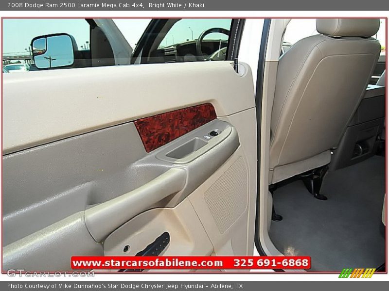 Bright White / Khaki 2008 Dodge Ram 2500 Laramie Mega Cab 4x4