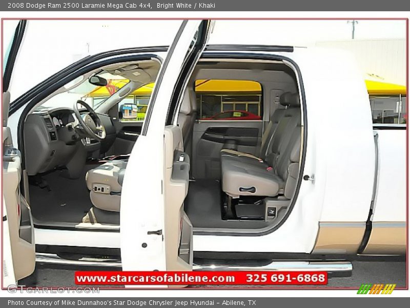 Bright White / Khaki 2008 Dodge Ram 2500 Laramie Mega Cab 4x4