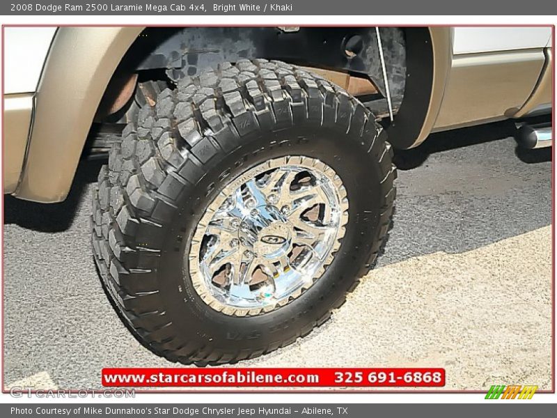Bright White / Khaki 2008 Dodge Ram 2500 Laramie Mega Cab 4x4