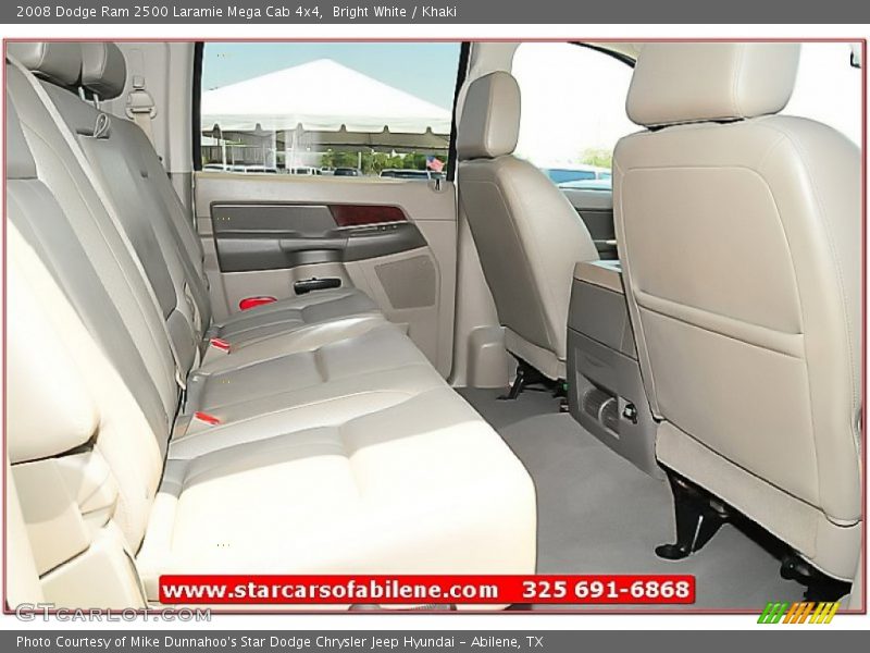 Bright White / Khaki 2008 Dodge Ram 2500 Laramie Mega Cab 4x4