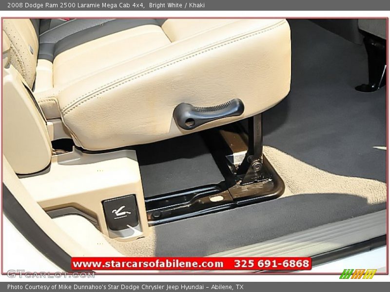 Bright White / Khaki 2008 Dodge Ram 2500 Laramie Mega Cab 4x4