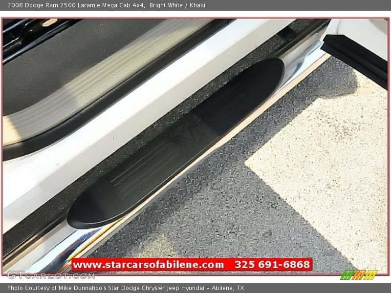 Bright White / Khaki 2008 Dodge Ram 2500 Laramie Mega Cab 4x4