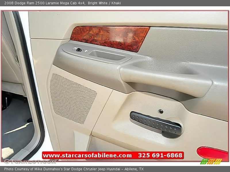 Bright White / Khaki 2008 Dodge Ram 2500 Laramie Mega Cab 4x4