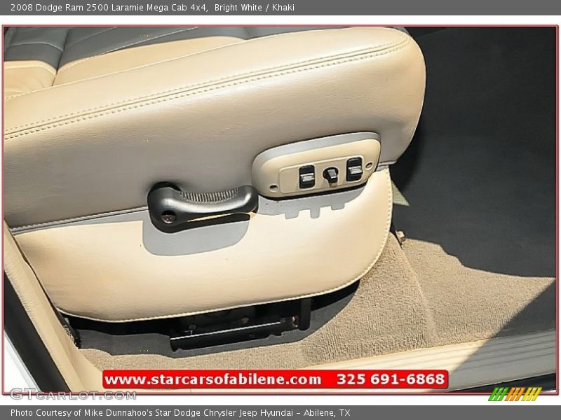 Bright White / Khaki 2008 Dodge Ram 2500 Laramie Mega Cab 4x4