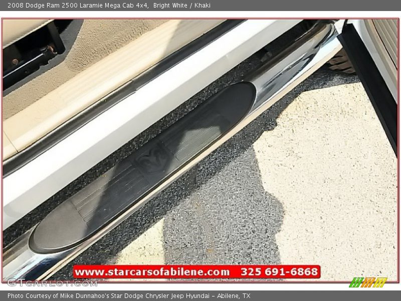 Bright White / Khaki 2008 Dodge Ram 2500 Laramie Mega Cab 4x4