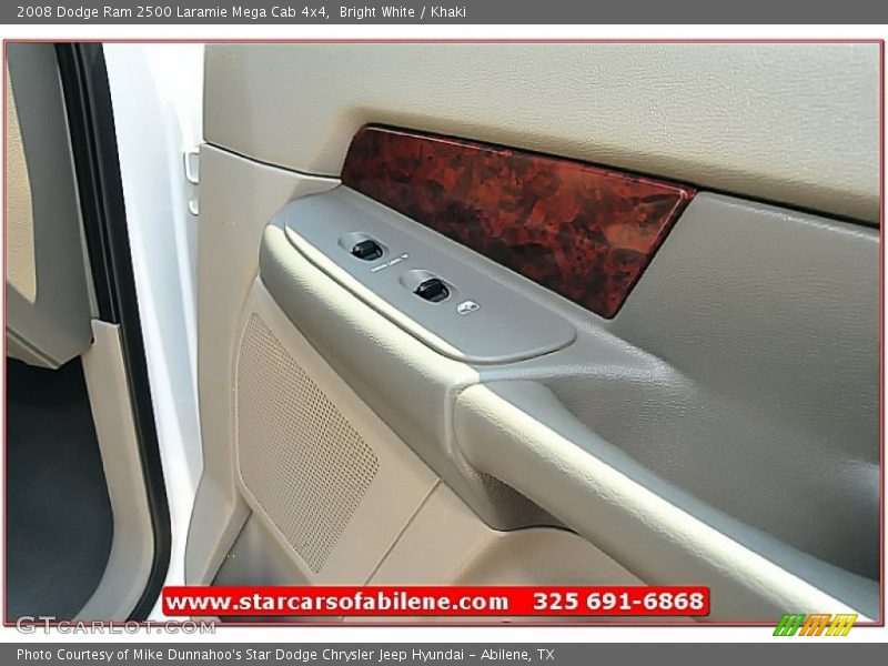 Bright White / Khaki 2008 Dodge Ram 2500 Laramie Mega Cab 4x4
