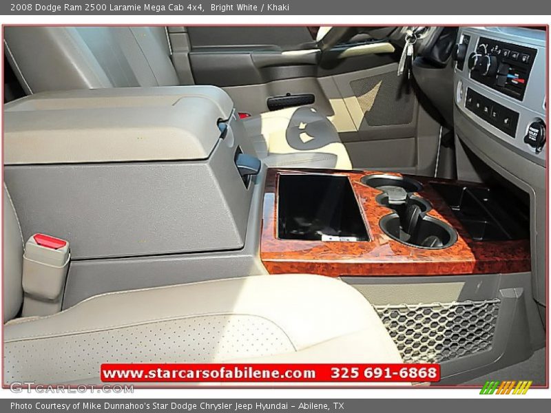 Bright White / Khaki 2008 Dodge Ram 2500 Laramie Mega Cab 4x4