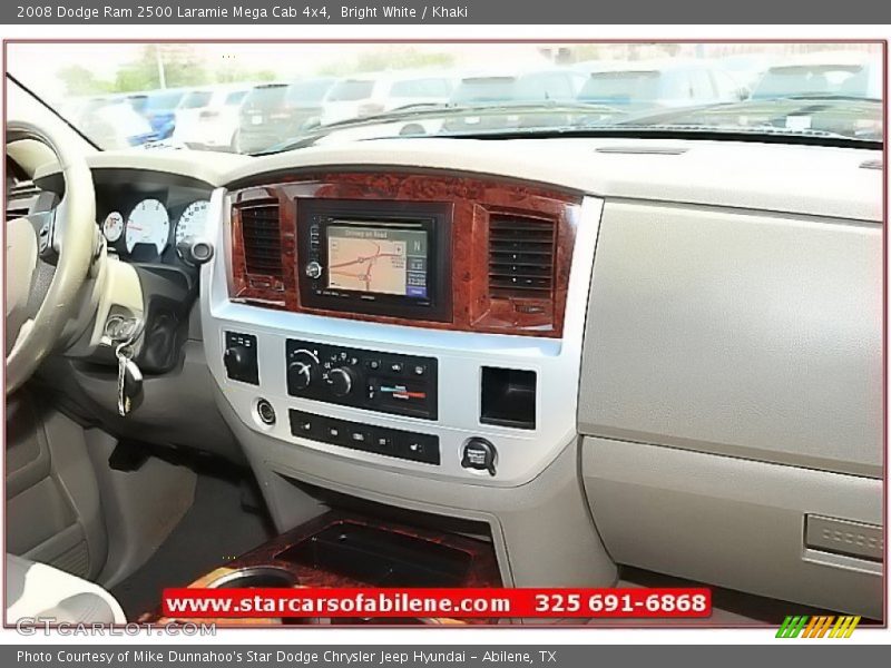 Bright White / Khaki 2008 Dodge Ram 2500 Laramie Mega Cab 4x4