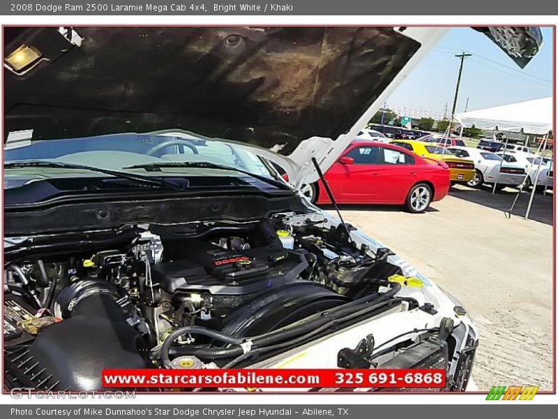 Bright White / Khaki 2008 Dodge Ram 2500 Laramie Mega Cab 4x4