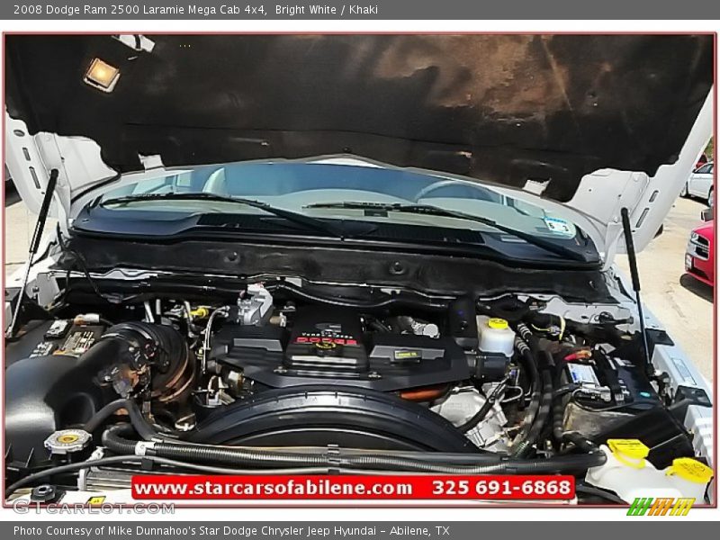 Bright White / Khaki 2008 Dodge Ram 2500 Laramie Mega Cab 4x4