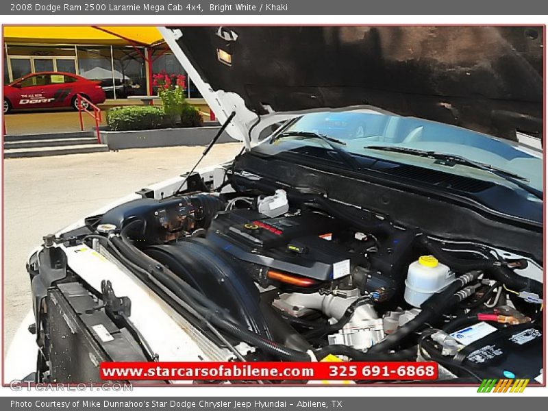 Bright White / Khaki 2008 Dodge Ram 2500 Laramie Mega Cab 4x4