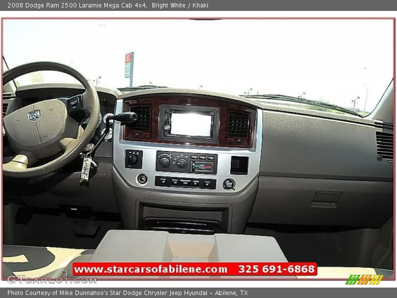 Bright White / Khaki 2008 Dodge Ram 2500 Laramie Mega Cab 4x4