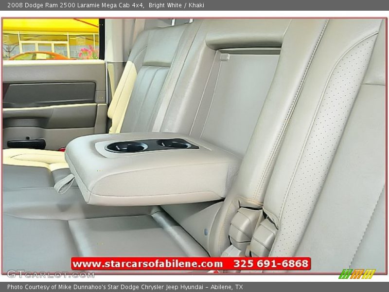 Bright White / Khaki 2008 Dodge Ram 2500 Laramie Mega Cab 4x4