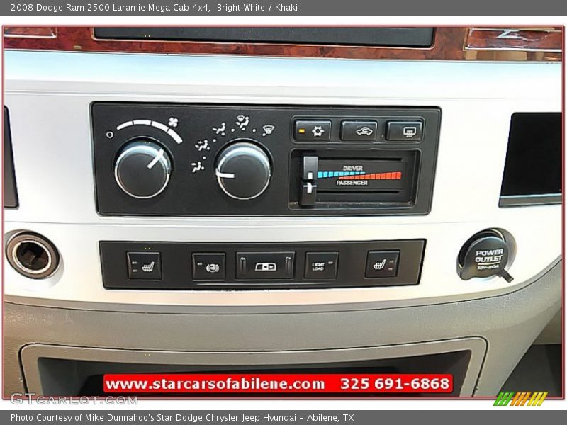 Bright White / Khaki 2008 Dodge Ram 2500 Laramie Mega Cab 4x4