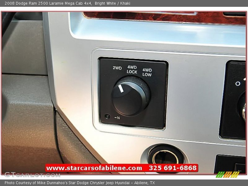 Bright White / Khaki 2008 Dodge Ram 2500 Laramie Mega Cab 4x4