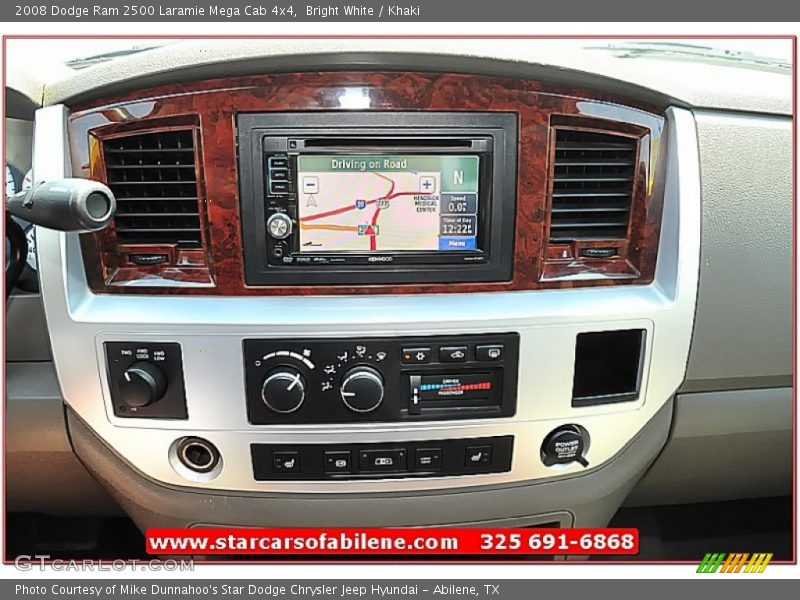 Bright White / Khaki 2008 Dodge Ram 2500 Laramie Mega Cab 4x4