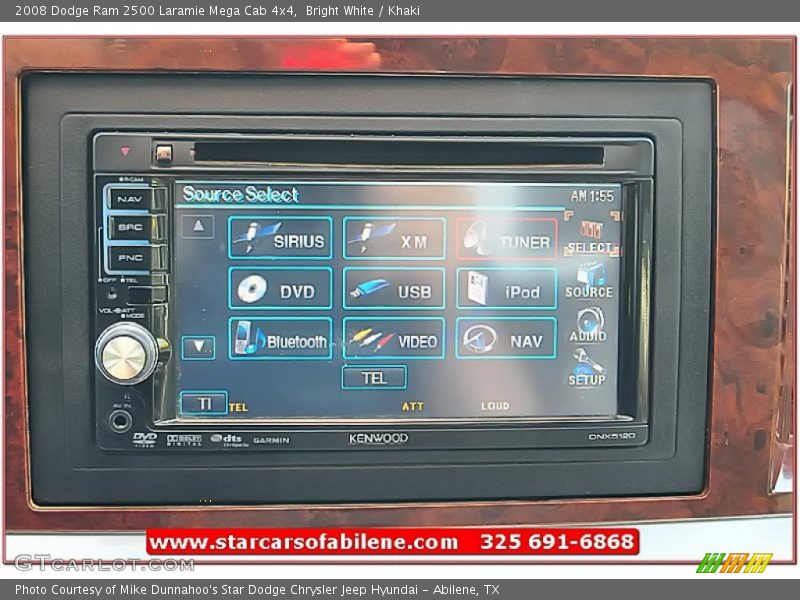 Bright White / Khaki 2008 Dodge Ram 2500 Laramie Mega Cab 4x4