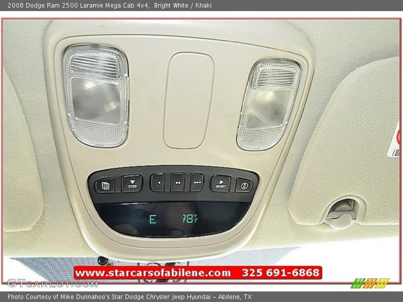 Bright White / Khaki 2008 Dodge Ram 2500 Laramie Mega Cab 4x4