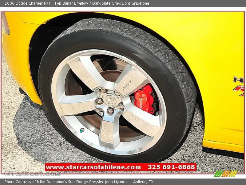 Top Banana Yellow / Dark Slate Gray/Light Graystone 2006 Dodge Charger R/T