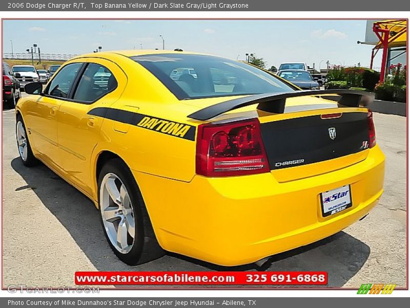 Top Banana Yellow / Dark Slate Gray/Light Graystone 2006 Dodge Charger R/T