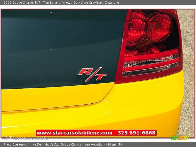 Top Banana Yellow / Dark Slate Gray/Light Graystone 2006 Dodge Charger R/T