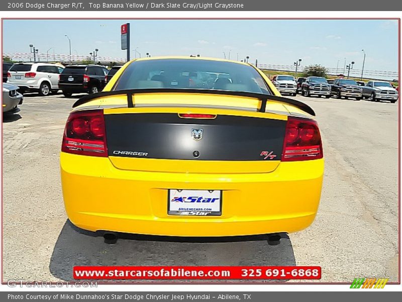 Top Banana Yellow / Dark Slate Gray/Light Graystone 2006 Dodge Charger R/T