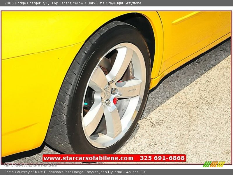Top Banana Yellow / Dark Slate Gray/Light Graystone 2006 Dodge Charger R/T