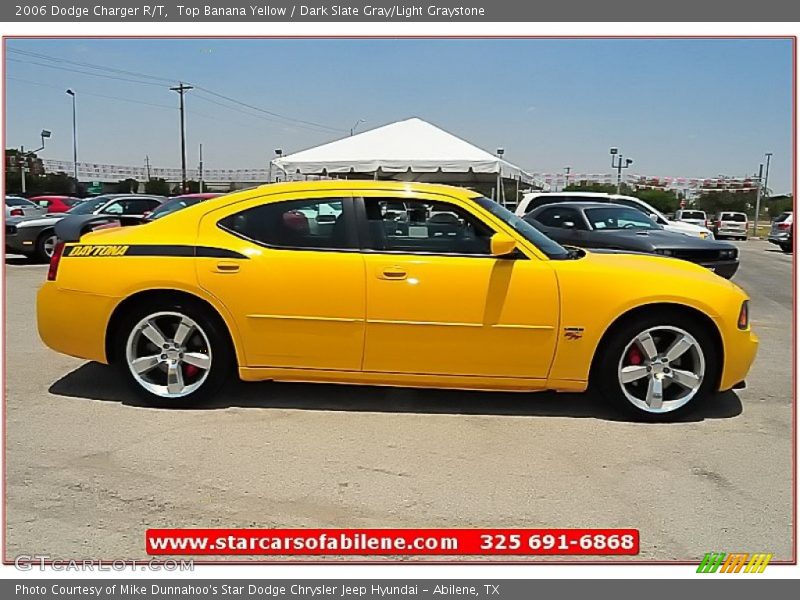 Top Banana Yellow / Dark Slate Gray/Light Graystone 2006 Dodge Charger R/T
